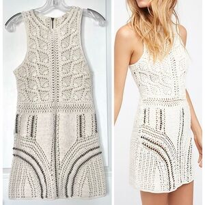 Flook/. The Label “Alora” Crochet Mini Dress for Free People Netted Chain Links
